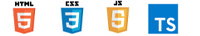 HTML5, CSS3, JS, Type Script